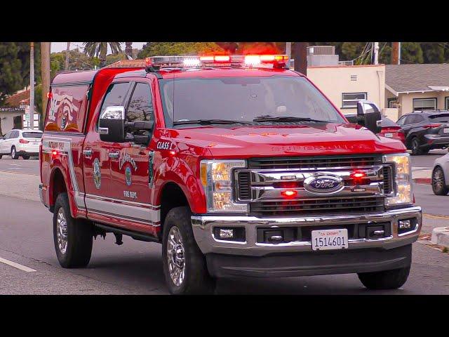 Culver City Fire Dept. Battalion 41, Engine 44, Engine 43, & Rescue 41 Responding