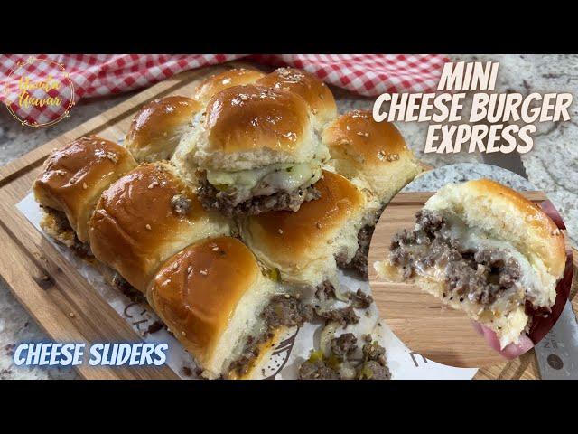 Mini Cheese Burger Express. Praktis dan enak rasanya. Mini cheese sliders.