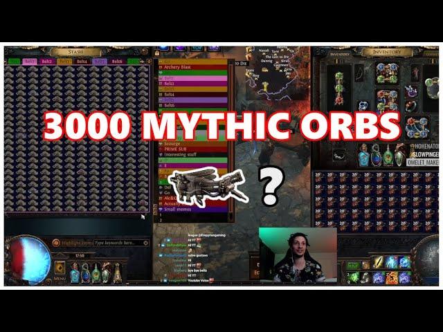 [PoE] 3000 Mythic Orbs vs Heavy Belts - Stream Highlights #579