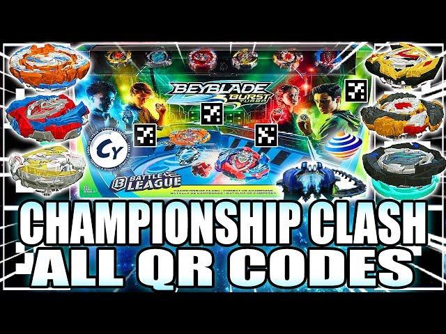 ALL 7 CHAMPIONSHIP CLASH SET QR CODES + ZANKYE COLLAB! BEYBLADE BURST TURBO APP QR CODES