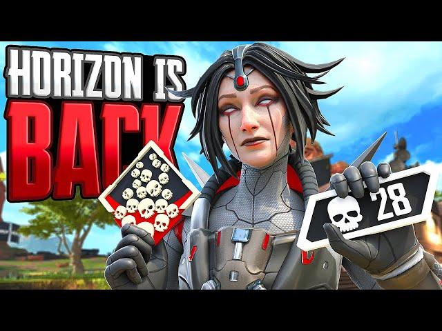 INSANE Horizon 28 KILLS and 9,583 Damage Apex Legends Gameplay