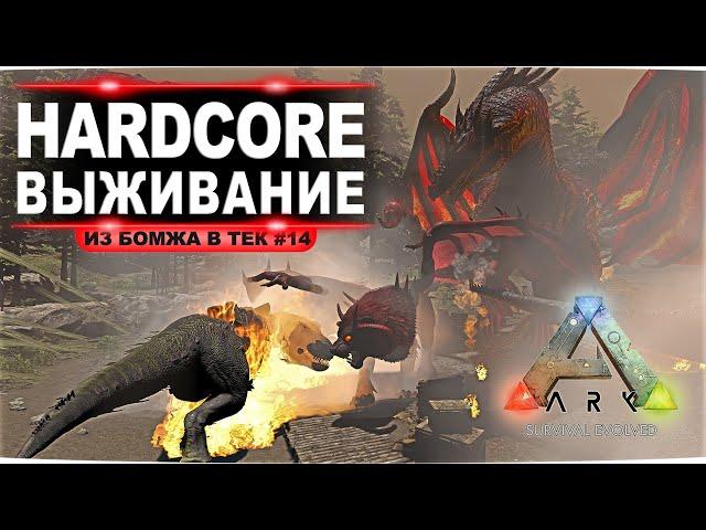 Идем на арену Ragnarok за драконом и мантикорой. Соло HardCore выживание в ARK  (#14 стрим)