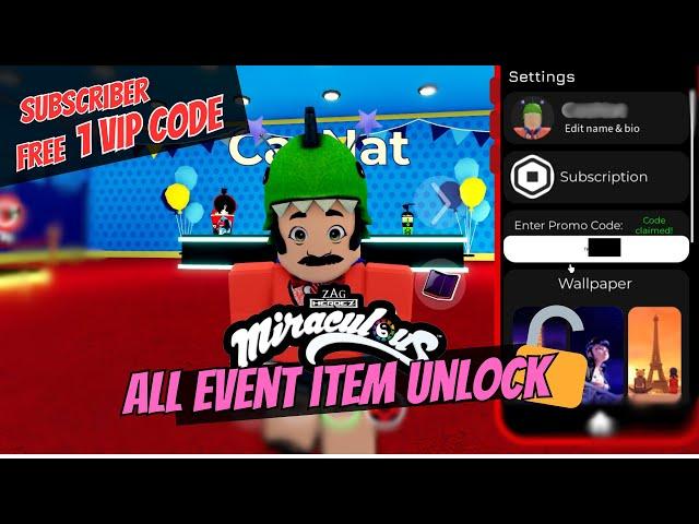 ALL MIRACULOUS ITEM UNLOCK using GIFT CODE