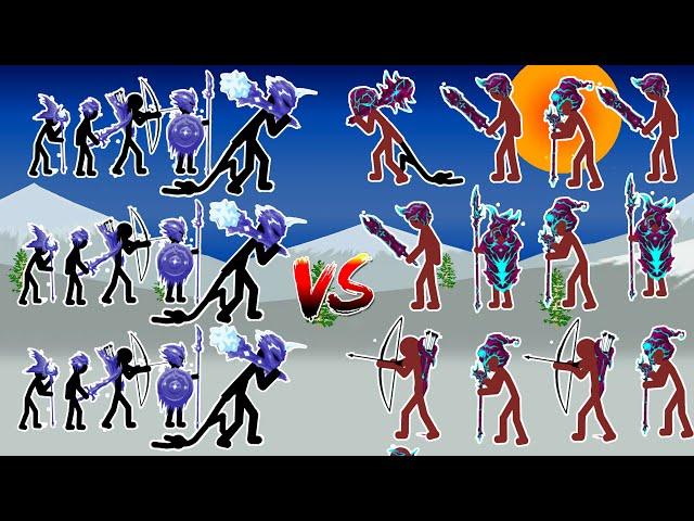 GIANT, MAGIKILL, SWORDWRATH, SPEARTON GOLD ICE ( X999 VS X999 ) VAMP || STICK WAR LEGACY