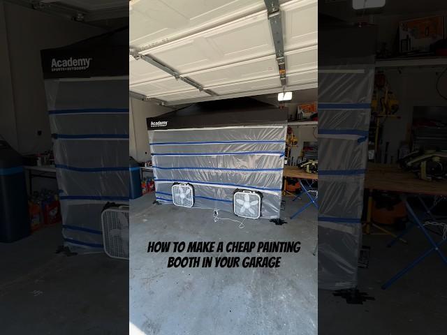 Cheap diy painting booth in your garage. ￼ #automobile #sportscar #carcommunity #diy #carenthusiast