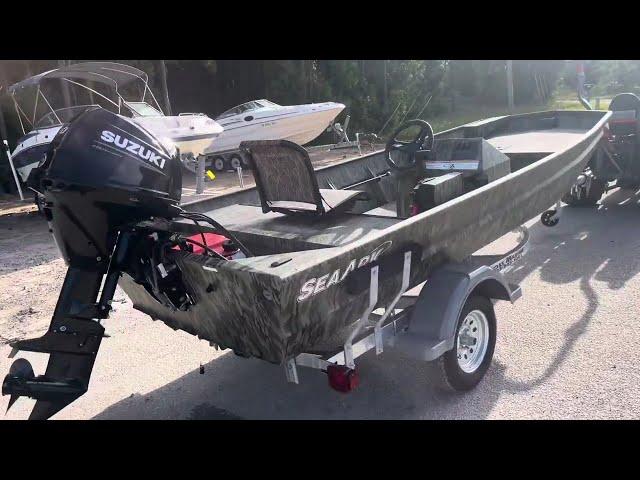 2025 SeaArk 1652 Special Side Console with Suzuki 30hp motor and Trailer