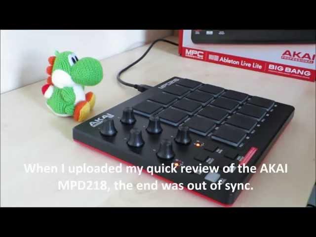 AKAI MPD218 - QUICK DEMO - SEE DESCRIPTION FOR LINK TO REVIEW