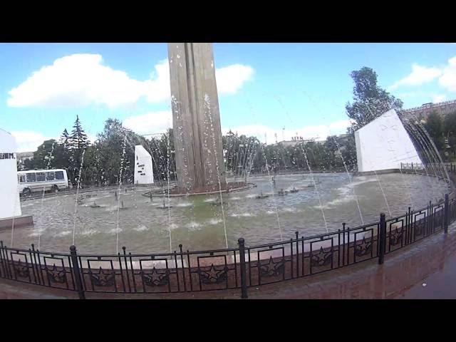 Puddles near the fountain in Kaluga