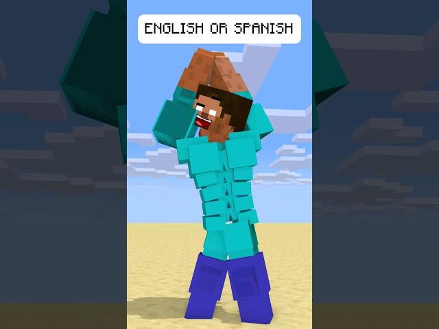 HELP Herobrine Wins The English Or Spanish #friendship #shorts #trending #anime