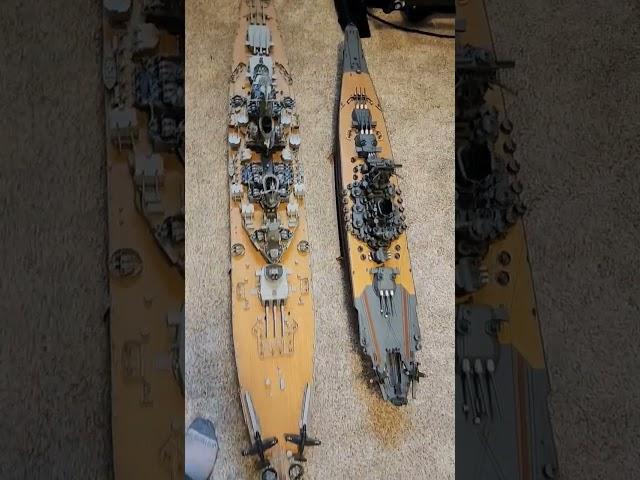 Missouri vs. Yamato: 1/150 vs. 1/200 scale #shorts #rc #ships