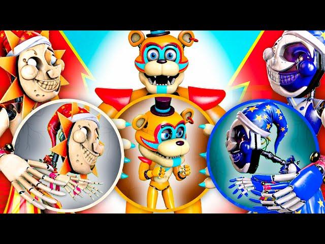 Baby Freddy vs Baby Sundrop & Moondrop - Sad Story - Fnaf Security Breach Animation SFM