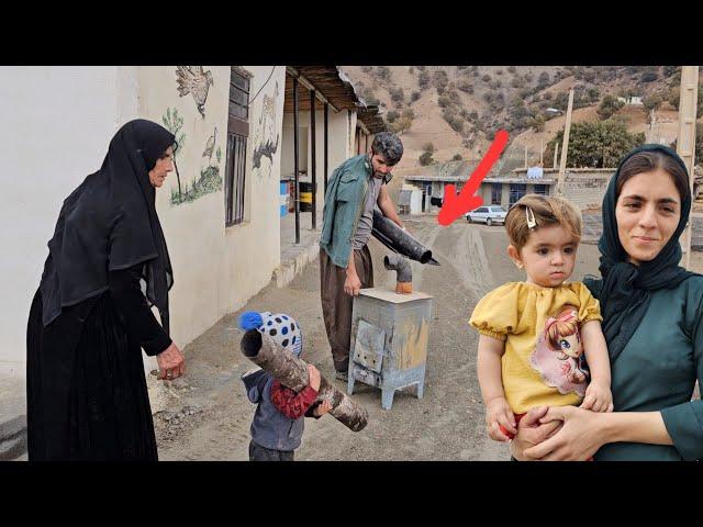 The shadow of the villagers' love for Haji and his little son in the harsh winter