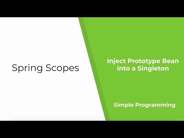 Spring | Injecting a Prototype bean in a Singleton Bean | Problem and Solution | Simple Programming