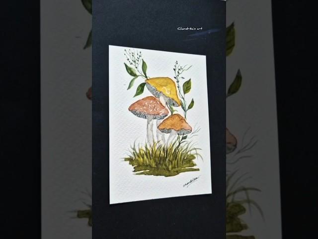how to paint a mushroom #art #shortvideo #viralreel #painting