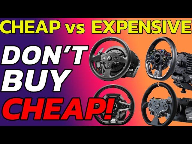 DO NOT not BUY CHEAP STEERING WHEELS! Thrustmaster T300 vs T248 vs MOZA R5 vs Fanatec GT DD PRO