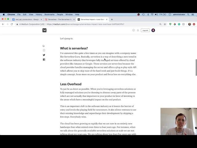 Serverless: Zero to Paid Professional - #16a SLS Overview Rant