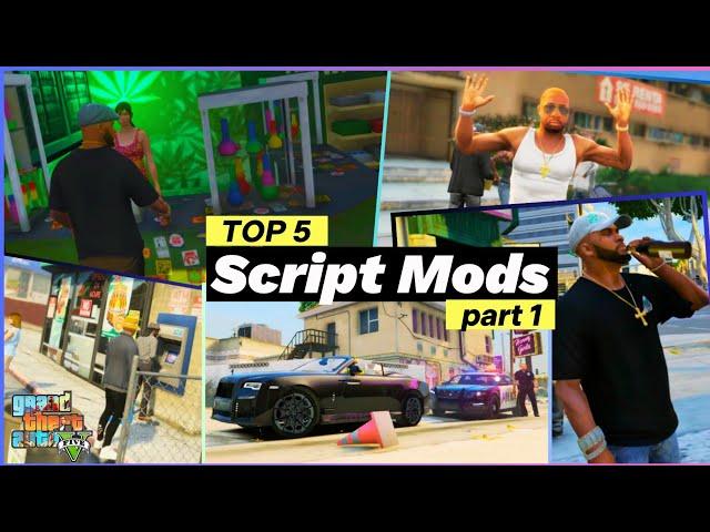 Top 5 Best Script Mods In GTA 5 - Part 1 || Best Scripts  For GTA V || GTA V Mods 2024