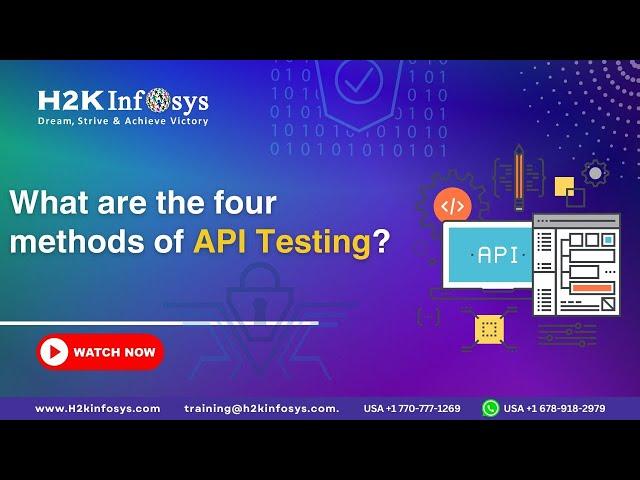 What are the four methods of API Testing?