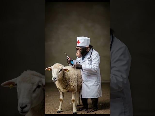 "Meet Doctor Monkey: The Heartwarming Hero Healing a Sick Sheep!"