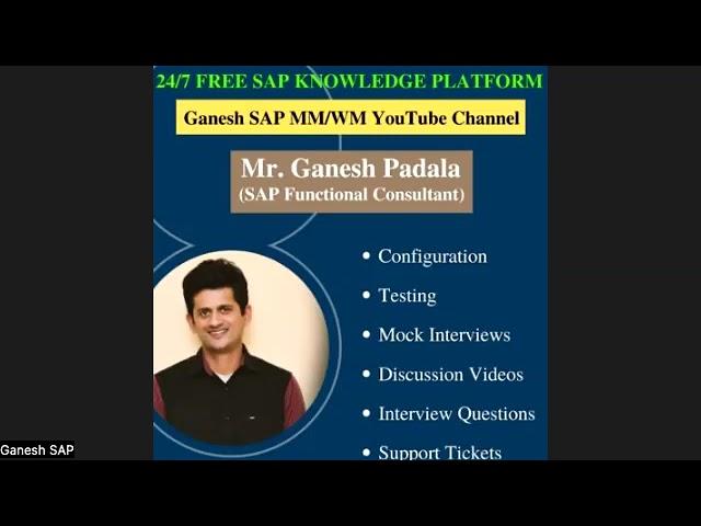 SAP MM Mock Interview 14 by Ganesh Padala || SAP MM Mock Interview for around 2 years Experience