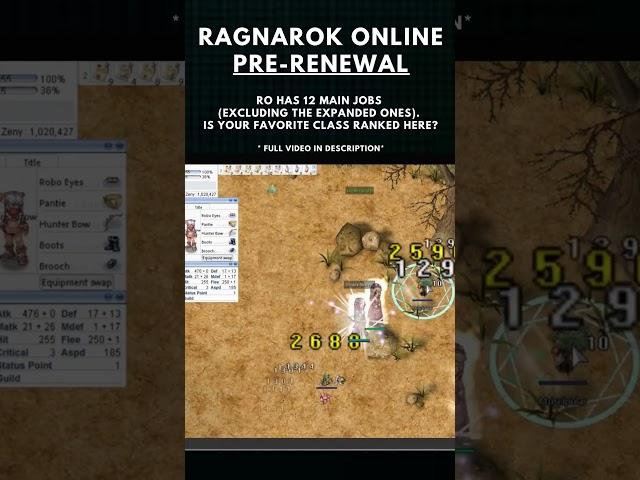 Best Jobs overall. Is your favorite job ranked?- Ragnarok PreRenewal