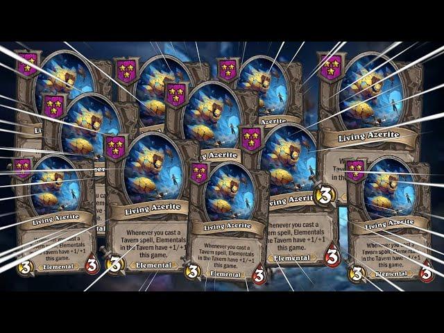 OMG SO MANY AZERITE?! | Hearthstone Battlegrounds