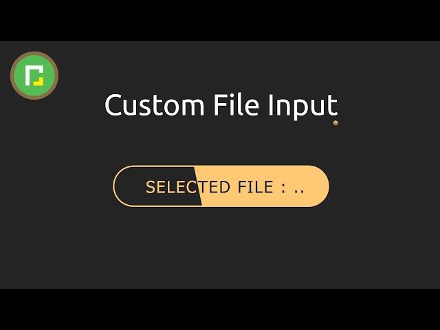 Custom file upload button using html,css and JavaScript - part 1