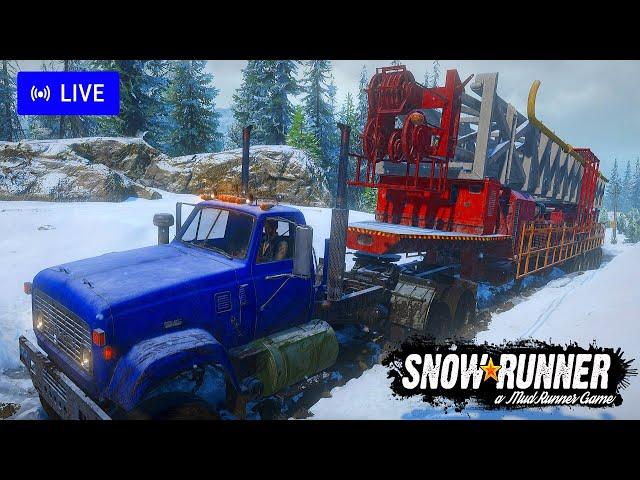 LIVE: SnowRunner Multiplayer Co-Op: "We will NOT Flip Our Truck..I Guarantee!!"