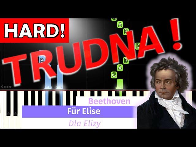  Dla Elizy (L. van Beethoven) - Piano Tutorial (TRUDNA! wersja)  NUTY W OPISIE 