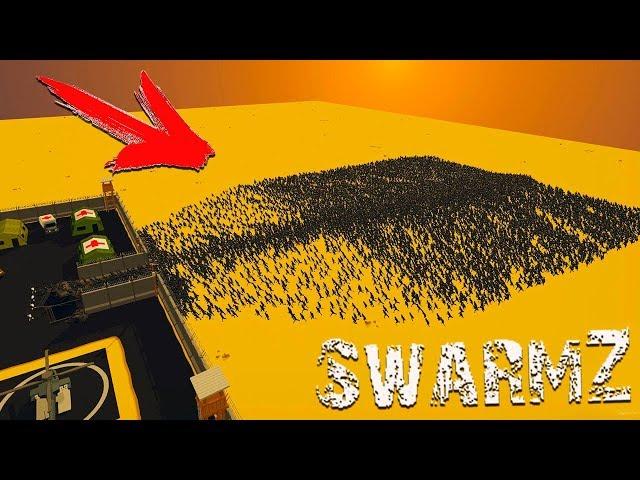 This crowd of ZOMBIES is UNSTOPPABLE! Battle of PEOPLE against ZOMBIES in SwarmZ Game