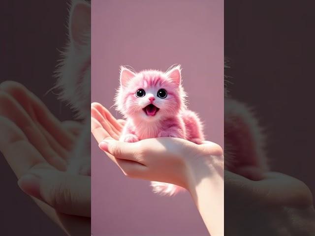 A cute little pink cat #cat #kitten #cute #pink #catvideos #catshorts