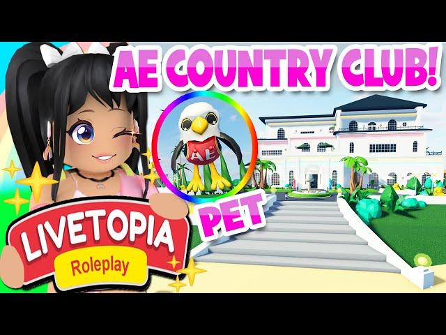 *AE COUNTRY CLUB RESORT* + NEW PET in LIVETOPIA Roleplay (roblox)