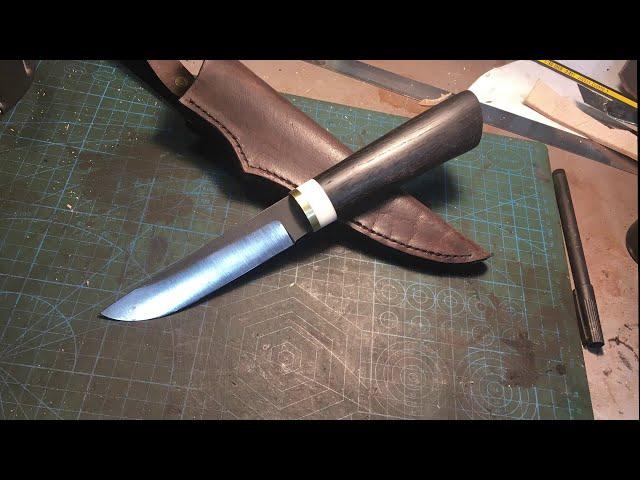 Forged knife, hunting knife.