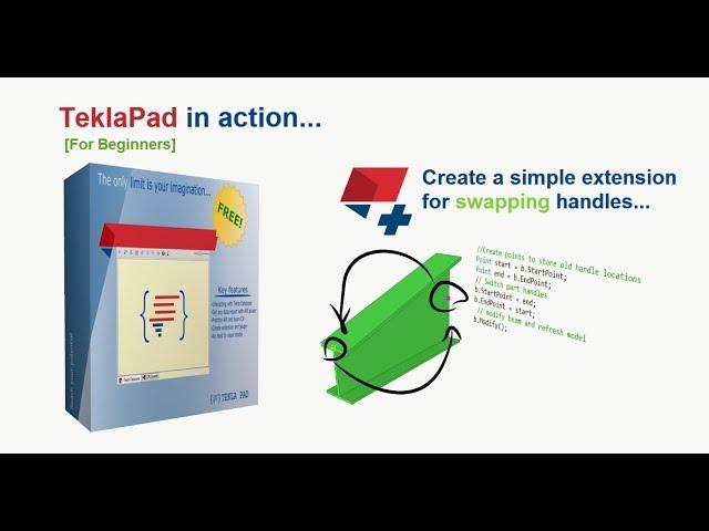 TeklaPad in action-2: Create simple extension for swapping handles...