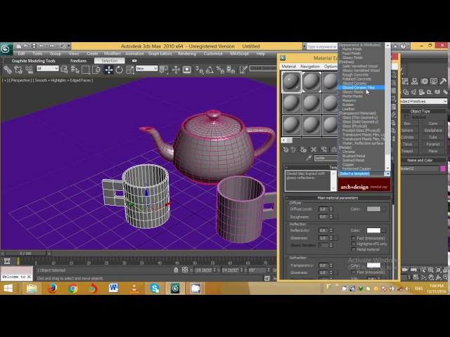 3Ds Max 2010 Basics Tutorial   Modeling Material and Rendering