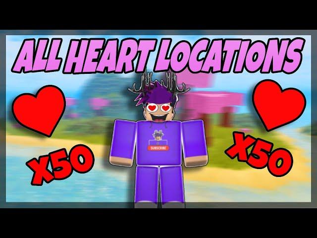 All 50 Heart LOCATIONS For 2025 Valentines UPDATE [Roblox Booga Booga]