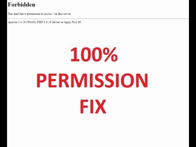 You don't have permission to access on this server 100% fix!!!