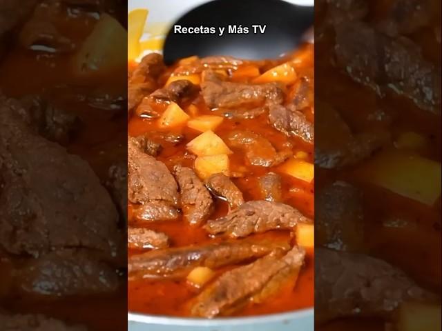 Estofado de Res con Papas #receta