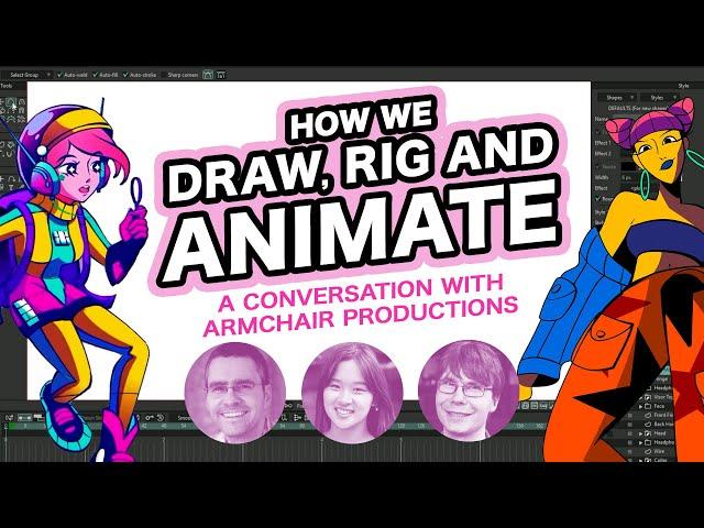 HOW WE DRAW, RIG AND ANIMATE with Moho - A conversation with Armchair Productions