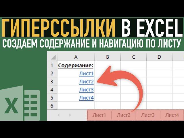 Гиперссылка в Excel  Создаем содержание книги и навигацию по листу