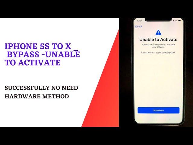 LProAlORamDisk iphone 5s To X _ Bypass -Unable To Activate Successfully No Need Hardware Method
