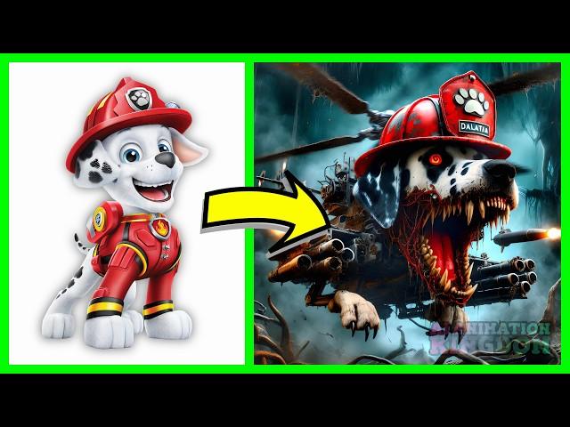 Paw Patrol as Zombie Helicopters vs The Infected Jungle | Ai Animation Kingdom 2