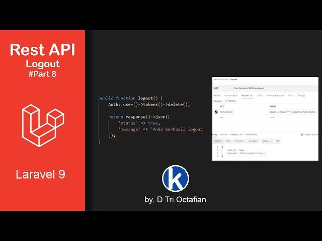 Rest API with Laravel 9: Logout (Part 8)