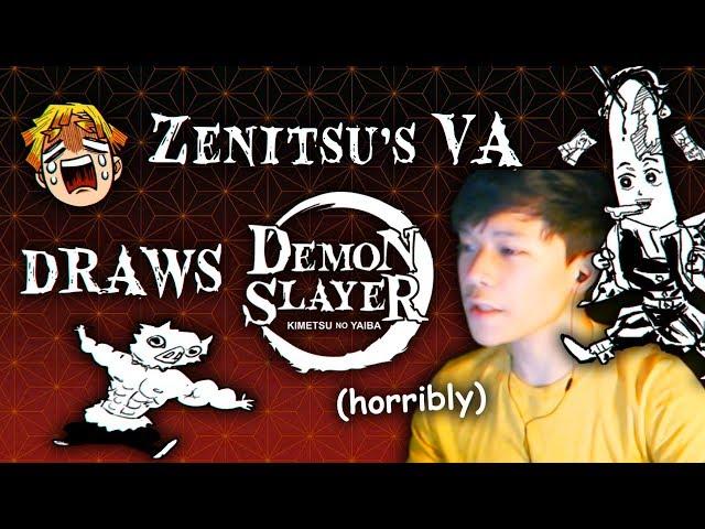 ZENITSU's English Voice Actor Draws DEMON SLAYER