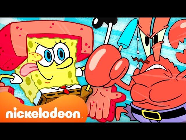 Bob Esponja | 90 MINUTOS de Bob Esponja em Ação... Literalmente  | Nickelodeon em Português