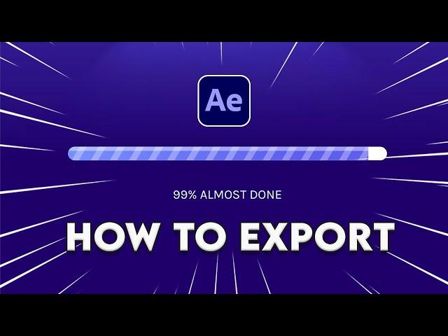 How to Export in After Effects 2023