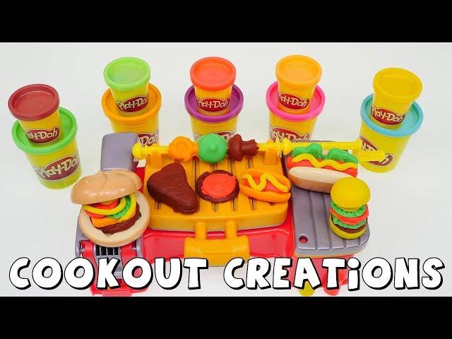 Play Doh Cookout Creations Playdough Toy Set DCTC Amy Jo creates Playdoh Food