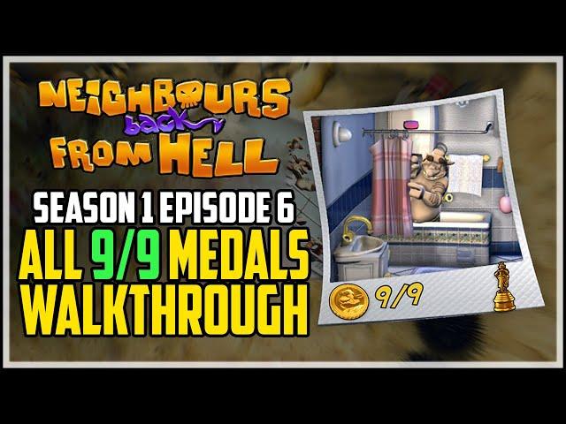 Neighbours Back From Hell 100% Walkthrough - Bath Time All Medals