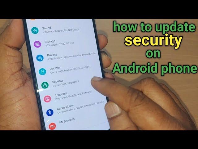 how to update security on android phone