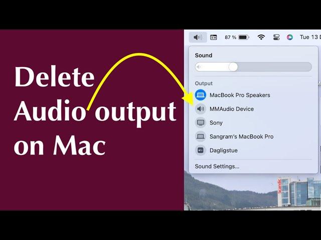 How to Delete audio device on Mac OS | REMOVE audio output on Mac